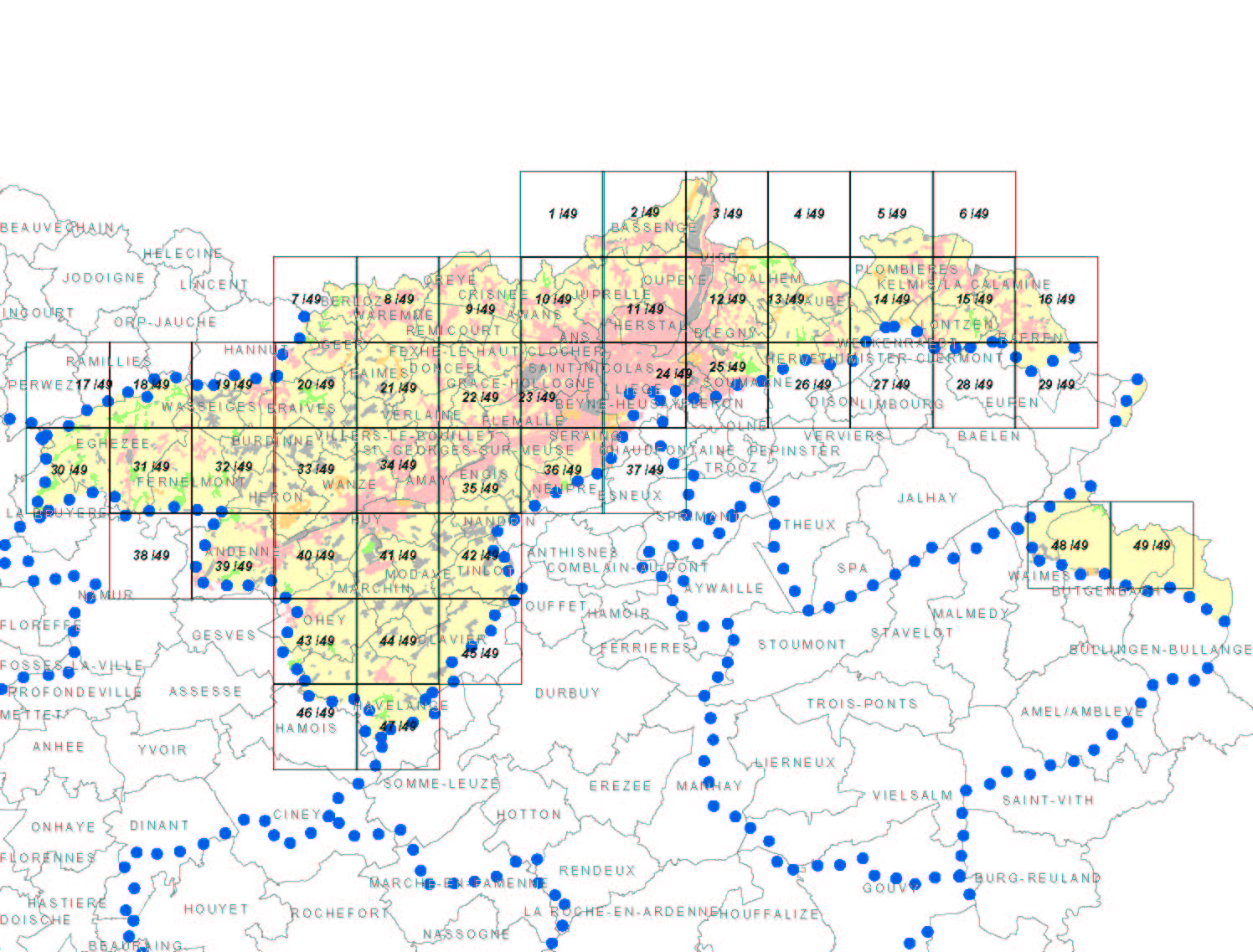 Plan découpage PASH Meuse aval